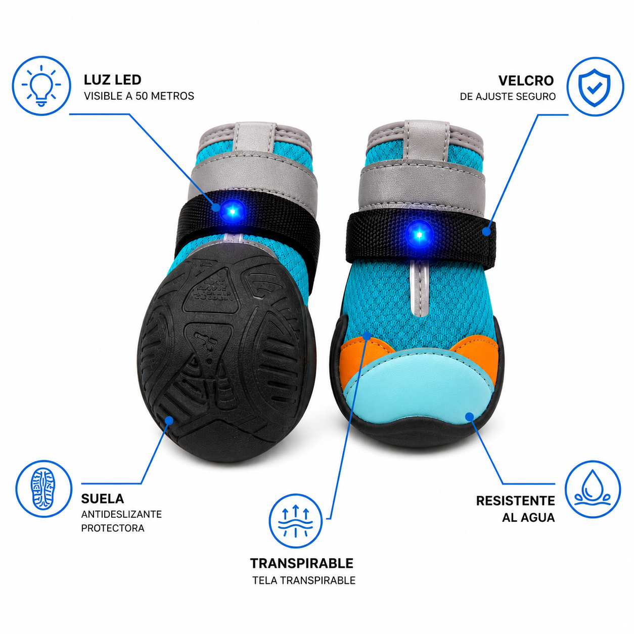 Zapatillas LED para Perros: Visibilidad y Protección